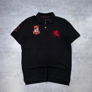 Y2K Black Express Grunge Skater Gothic Polo Shirt